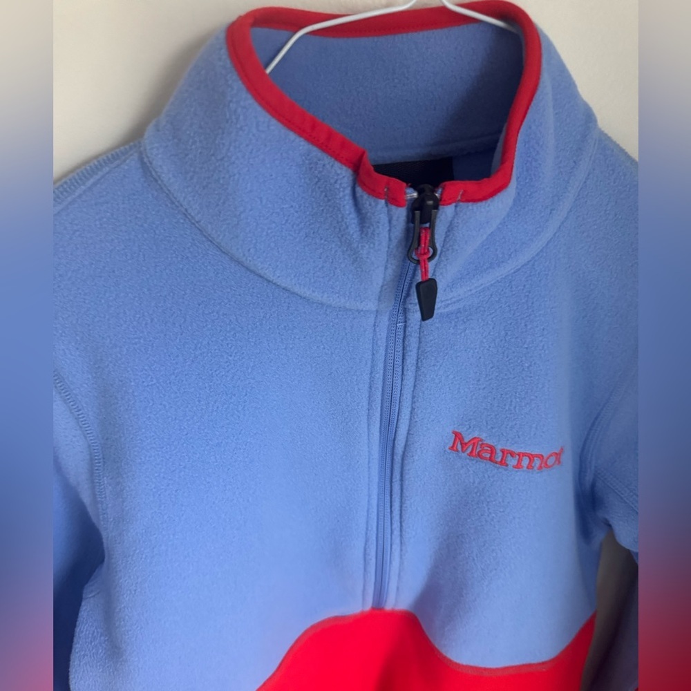Marmot Women’s Color Block Blue/Red 1/4 Zip Size XS - Picture 5 of 6